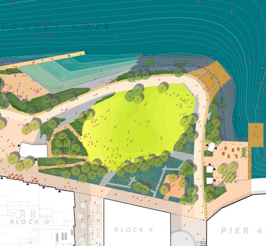 area layout plan of waterfront park